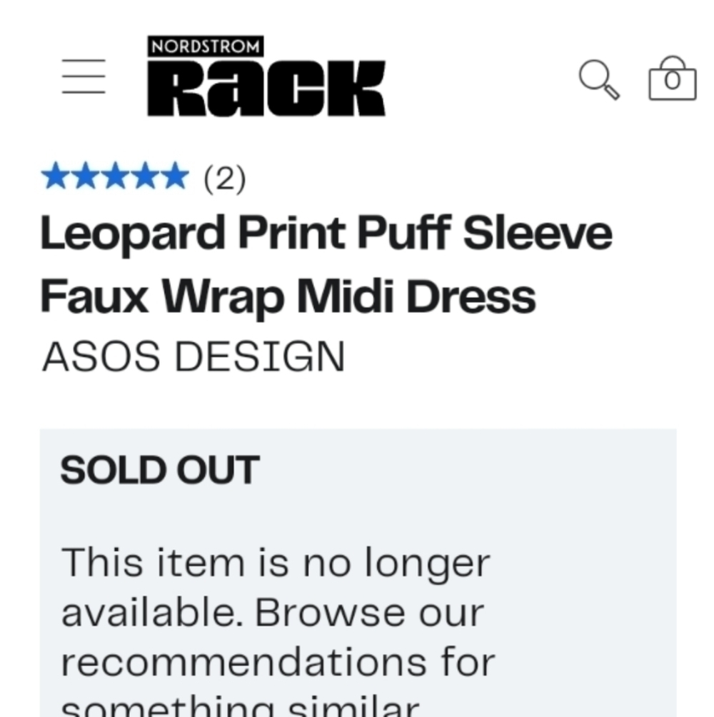 ASOS Leopard Print Puff Sleeves Faux Wrap Midi Dress sz 2 - Picture 4 of 13